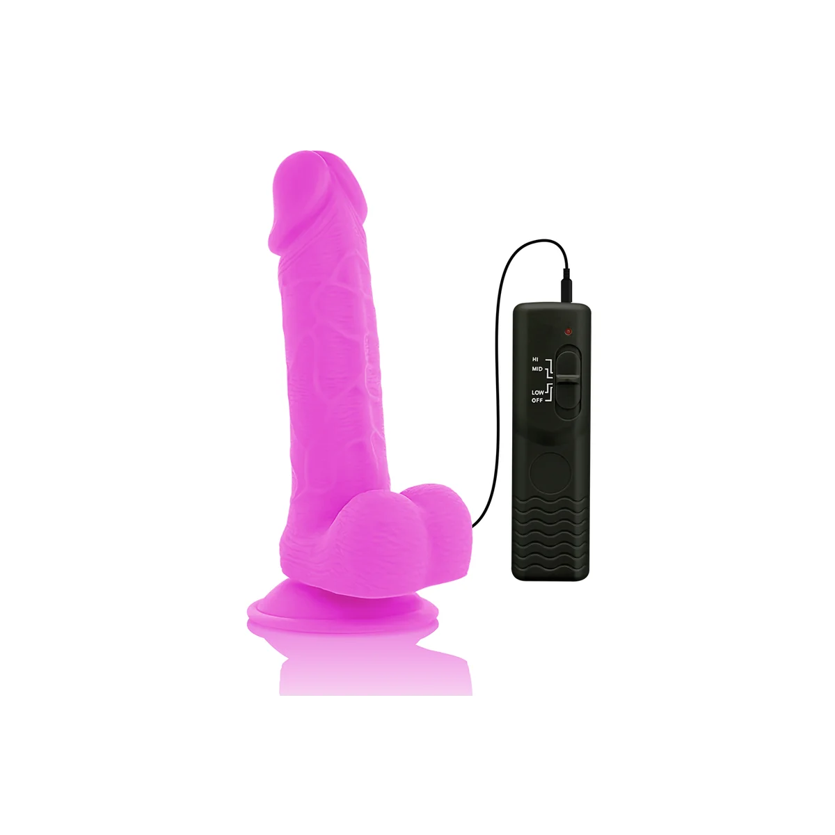 Flexibler Vibrierender Dildo Lila 20.5 cm -O- 4.2 cm von Diversia kaufen | Fesselliebe