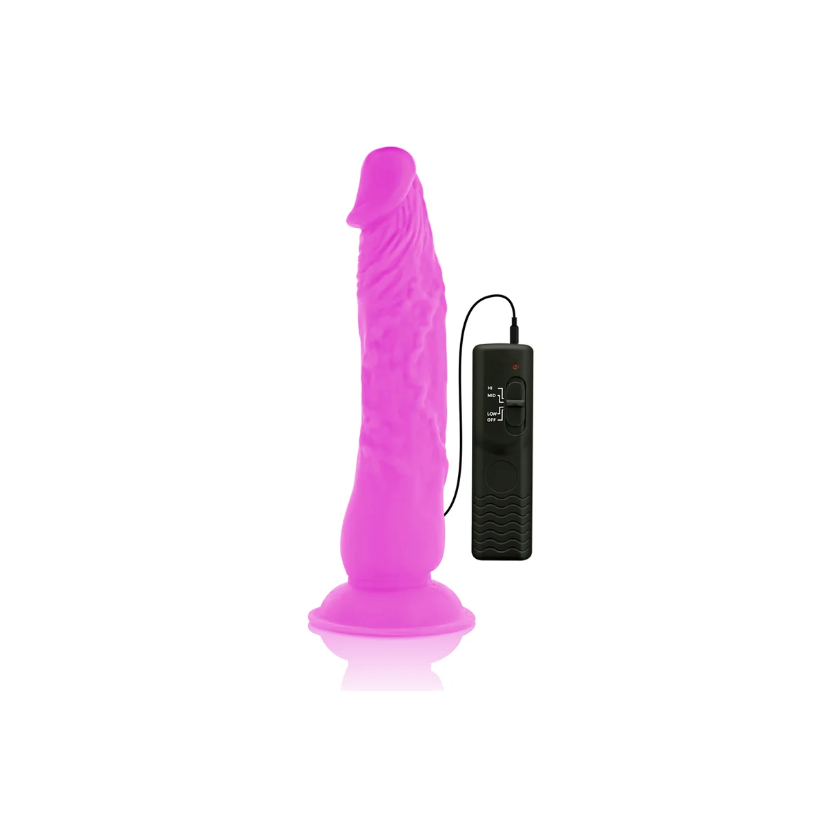 Flexibler Vibrierender Dildo Lila 21 cm -O- 4.9 cm von Diversia kaufen | Fesselliebe
