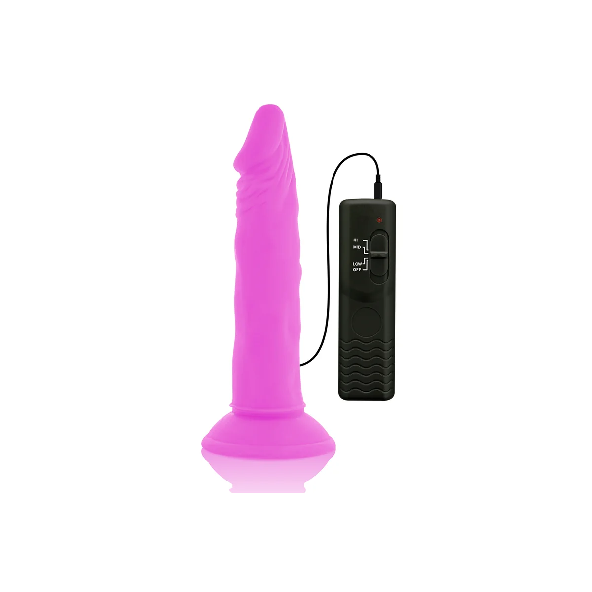 Flexibler Vibrierender Dildo Lila 23 cm -O- 4.3 cm von Diversia kaufen | Fesselliebe