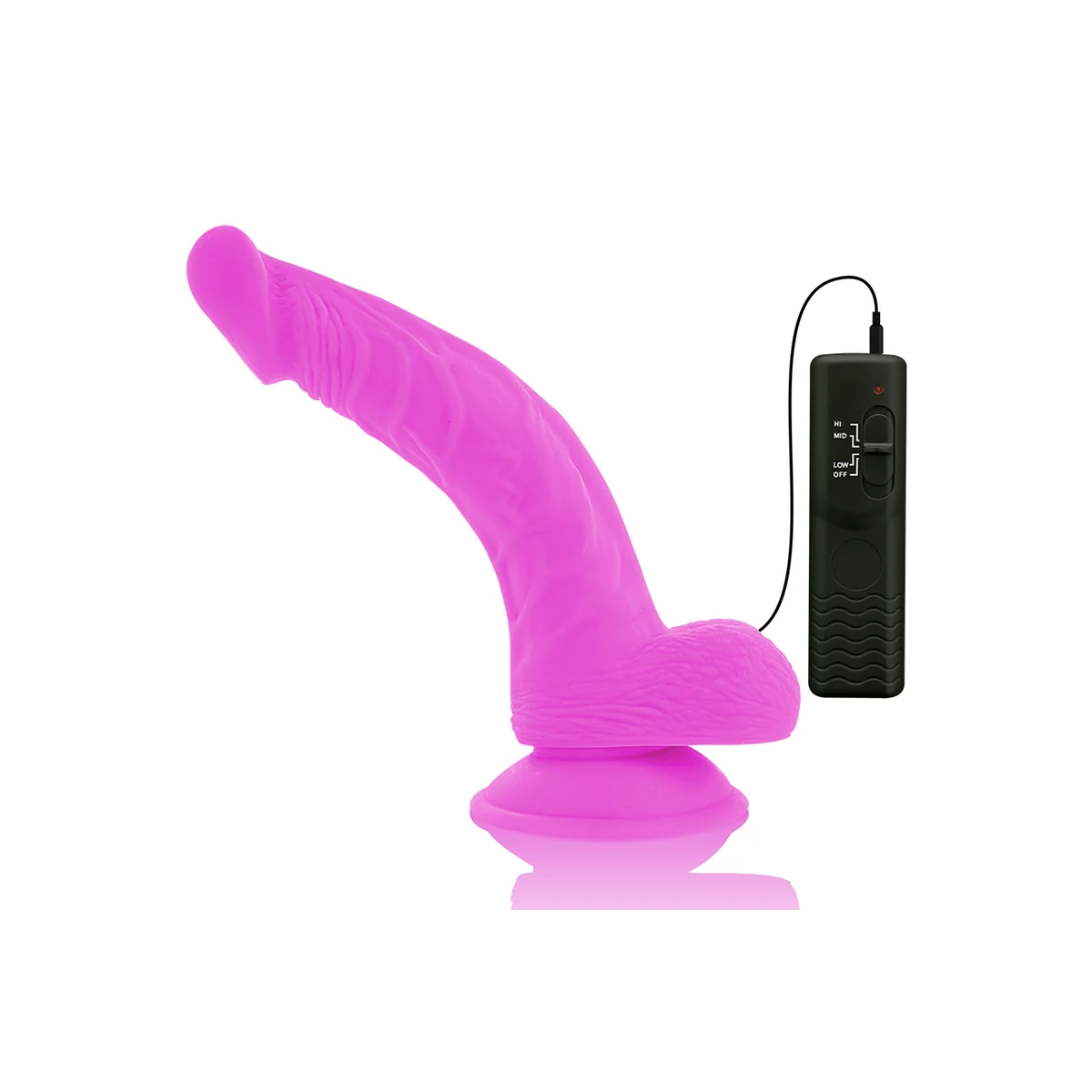 Flexibler Vibrierender Dildo Lila 21.5 cm -O- 4.5 cm von Diversia kaufen | Fesselliebe