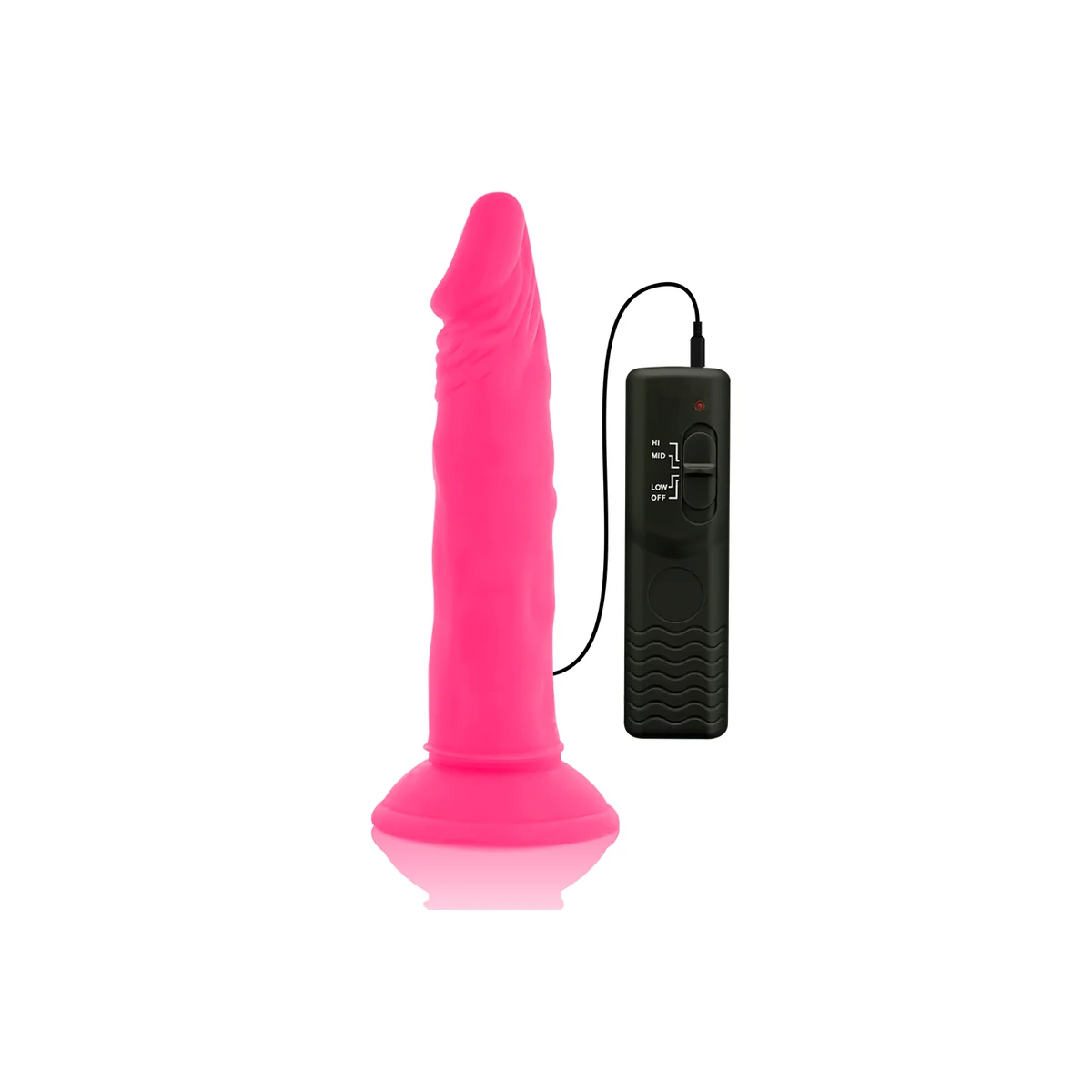 Flexibler Dildo mit Vibration Rosa 23 cm -O- 4.3 cm von Diversia kaufen | Fesselliebe