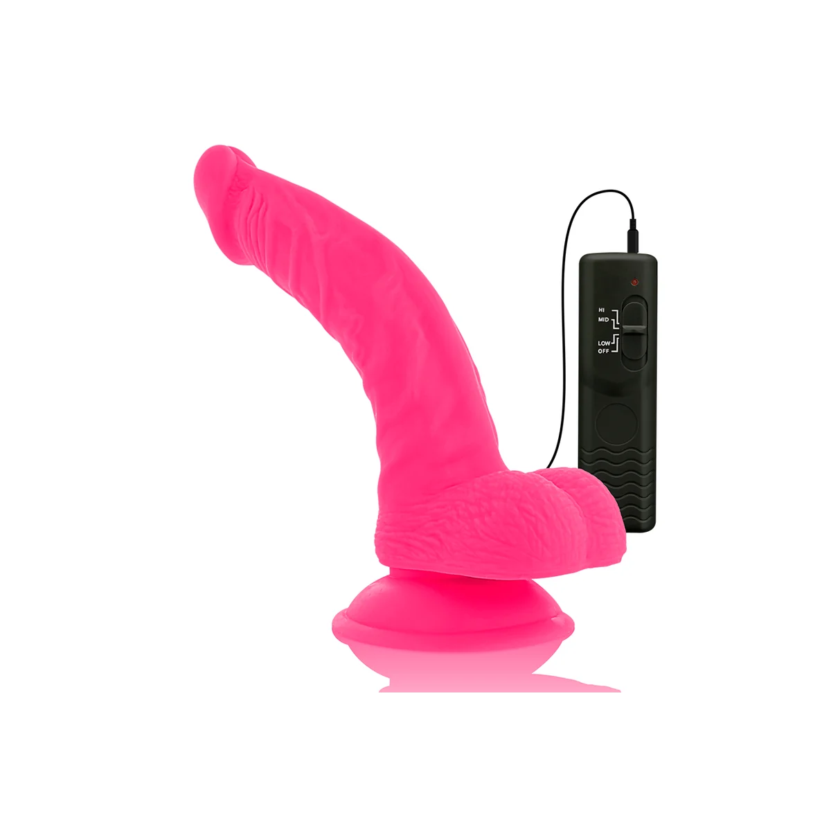 Flexibler Vibrierender Dildo Rosa 21.5 cm -O- 4.5 cm von Diversia kaufen | Fesselliebe