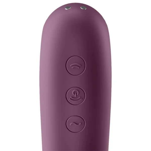 Dual Kiss Air Pulse Vibrator Weinrot von Satisfyer Air Pulse kaufen | Fesselliebe