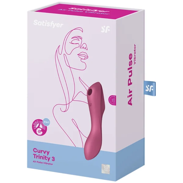 Curvy Trinity 3 Air Pulse Vibrator Rot von Satisfyer Air Pulse kaufen | Fesselliebe
