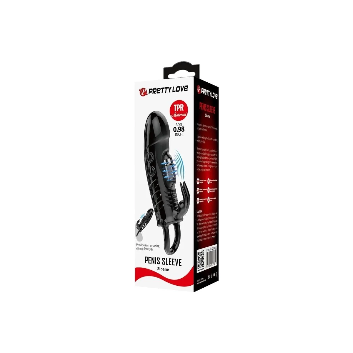 Sloane Rabbit Penishülle Schwarz von Pretty Love kaufen | Fesselliebe