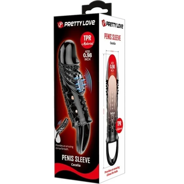Cecelia Schwarze Penishülse von Pretty Love kaufen | Fesselliebe