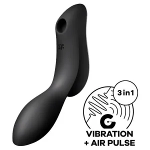 Curvy Trinity 2 Air Pulse Vibrator Schwarz von Satisfyer Air Pulse kaufen | Fesselliebe