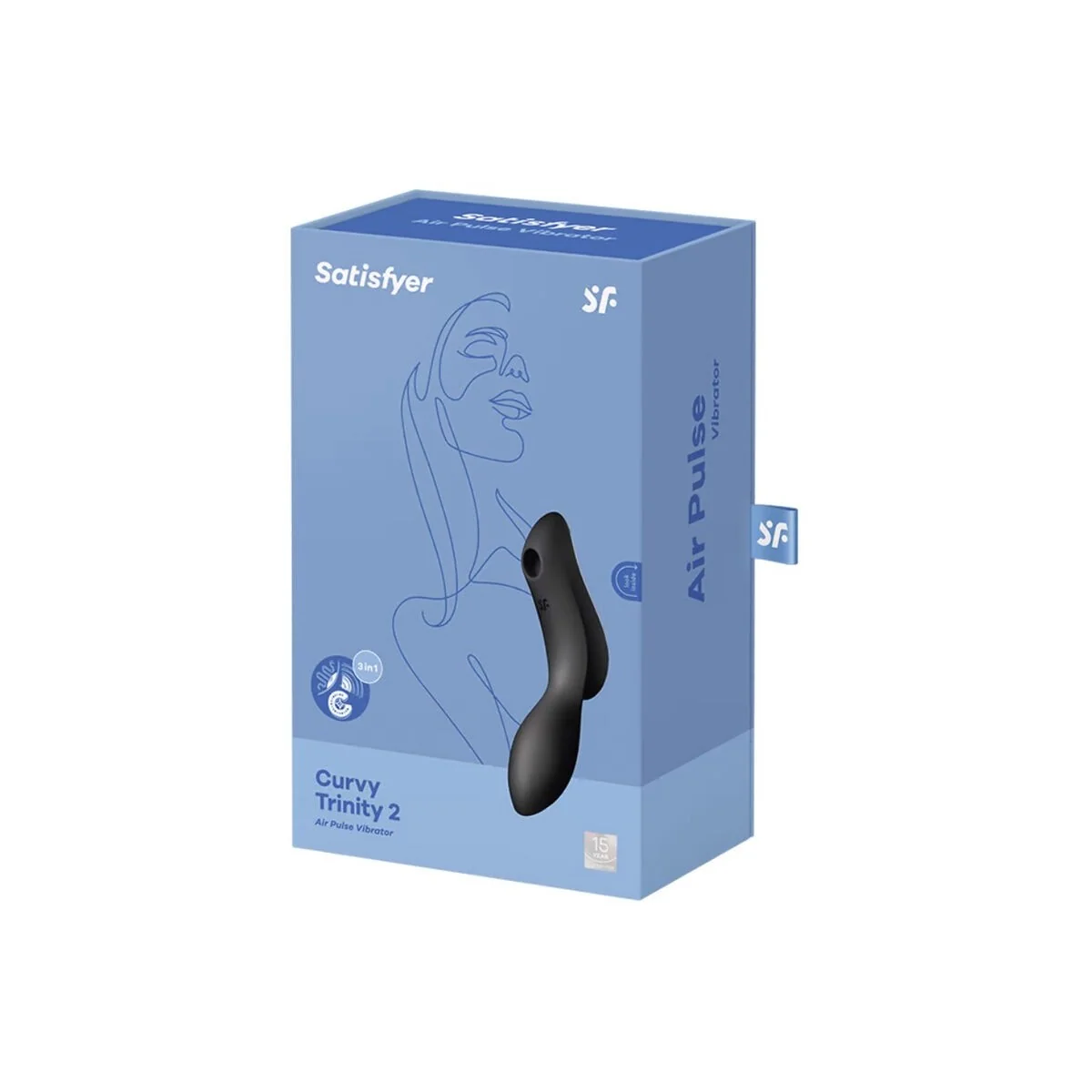 Curvy Trinity 2 Air Pulse Vibrator Schwarz von Satisfyer Air Pulse kaufen | Fesselliebe