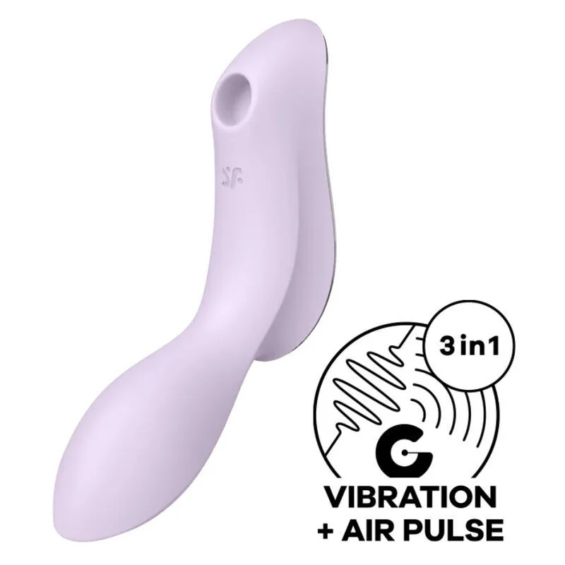 Curvy Trinity 2 Air Pulse Vibrator Lila von Satisfyer Air Pulse kaufen | Fesselliebe