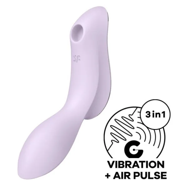 Curvy Trinity 2 Air Pulse Vibrator Lila von Satisfyer Air Pulse kaufen | Fesselliebe