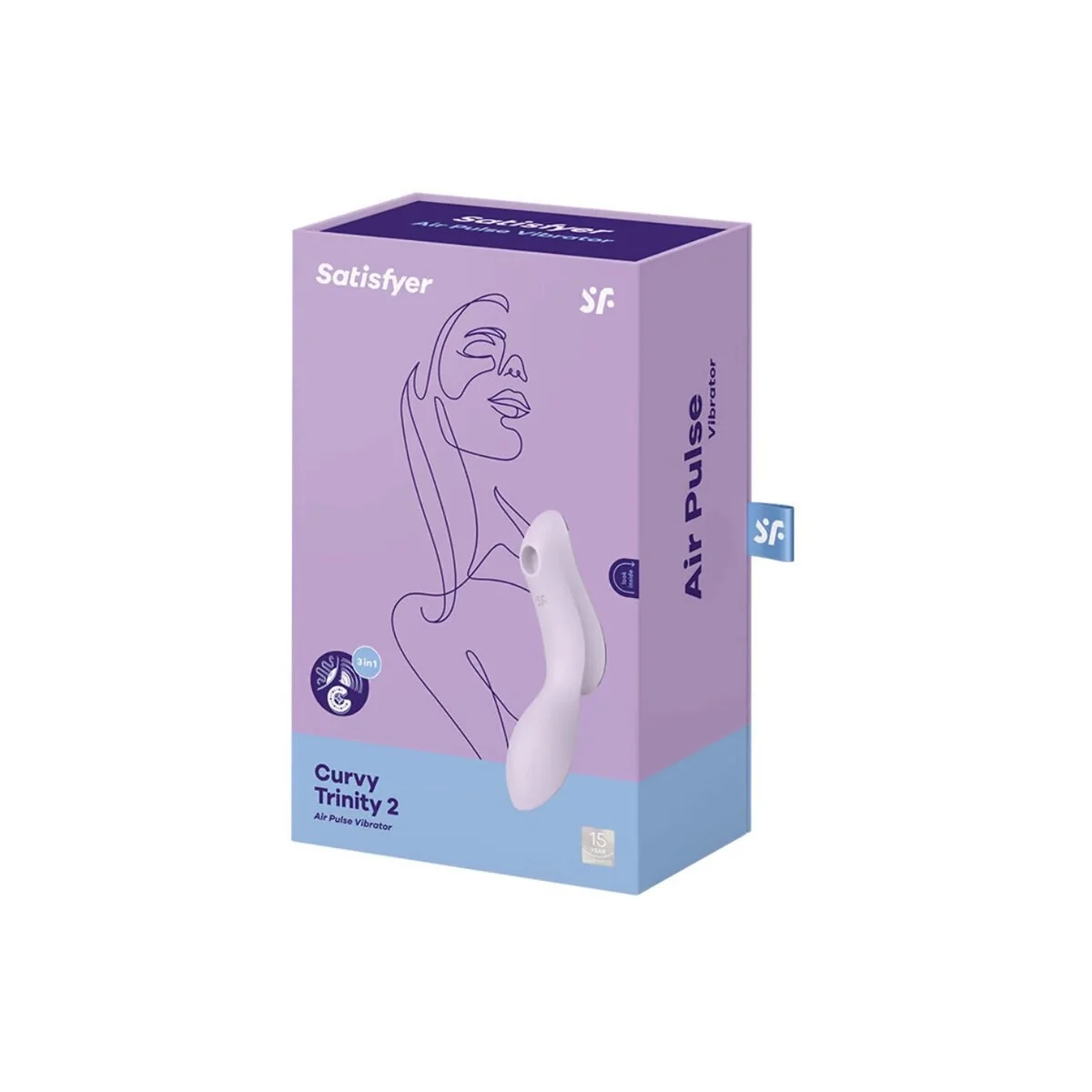 Curvy Trinity 2 Air Pulse Vibrator Lila von Satisfyer Air Pulse kaufen | Fesselliebe