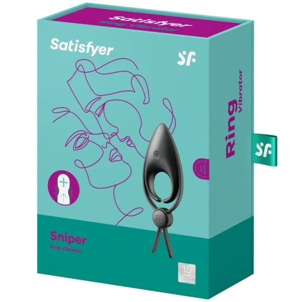 Sniper Ringvibrator Schwarz von Satisfyer Ring kaufen | Fesselliebe