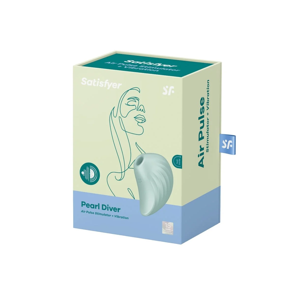Pearl Diver Air Pulse Stimulator & Vibrator Grün von Satisfyer Air Pulse kaufen | Fesselliebe