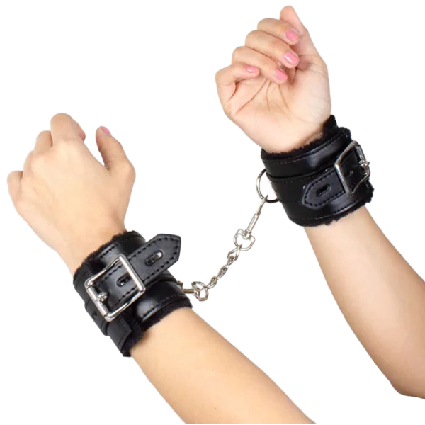 Schwarze Bondage-Handschellen Bdsm-Kollektion von Secretplay 100% Fetish kaufen | Fesselliebe