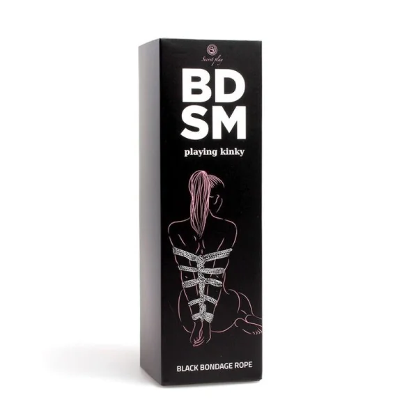 Schwarzes Bondage-Seil Bdsm-Kollektion von Secretplay 100% Fetish kaufen | Fesselliebe