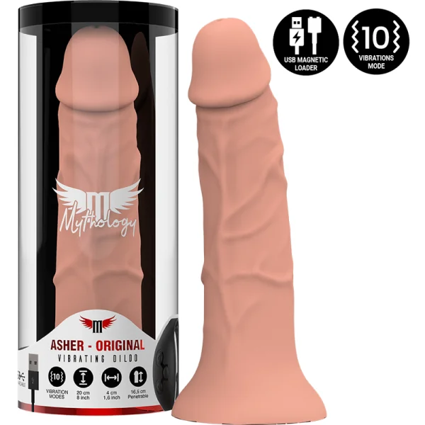 Asher Original Dildo M - Vibrator Kompatibel mit Watchme Wireless Technology von Mythology Fantasy Dildo kaufen | Fesselliebe