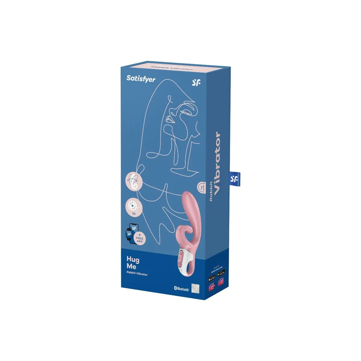Hug Me Rabbit Vibrator App Rosa von Satisfyer Connect kaufen | Fesselliebe