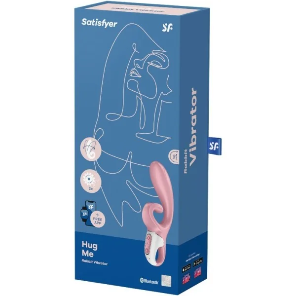 Hug Me Rabbit Vibrator App Rosa von Satisfyer Connect kaufen | Fesselliebe