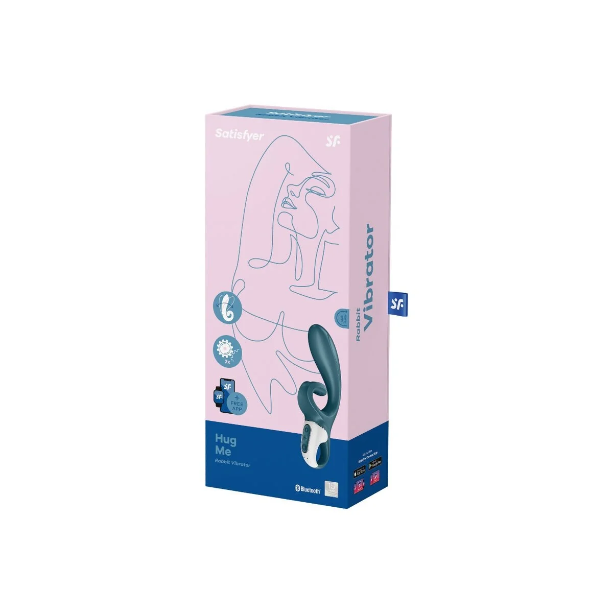 Hug Me Rabbit Vibrator App Blau von Satisfyer Connect kaufen | Fesselliebe