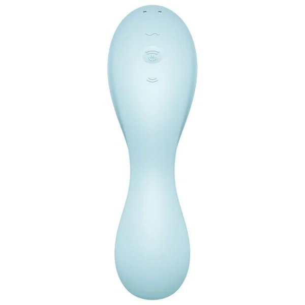 Curvy Trinity 5 Air Pulse Stimulator & Vibrator App Blau von Satisfyer Connect kaufen | Fesselliebe