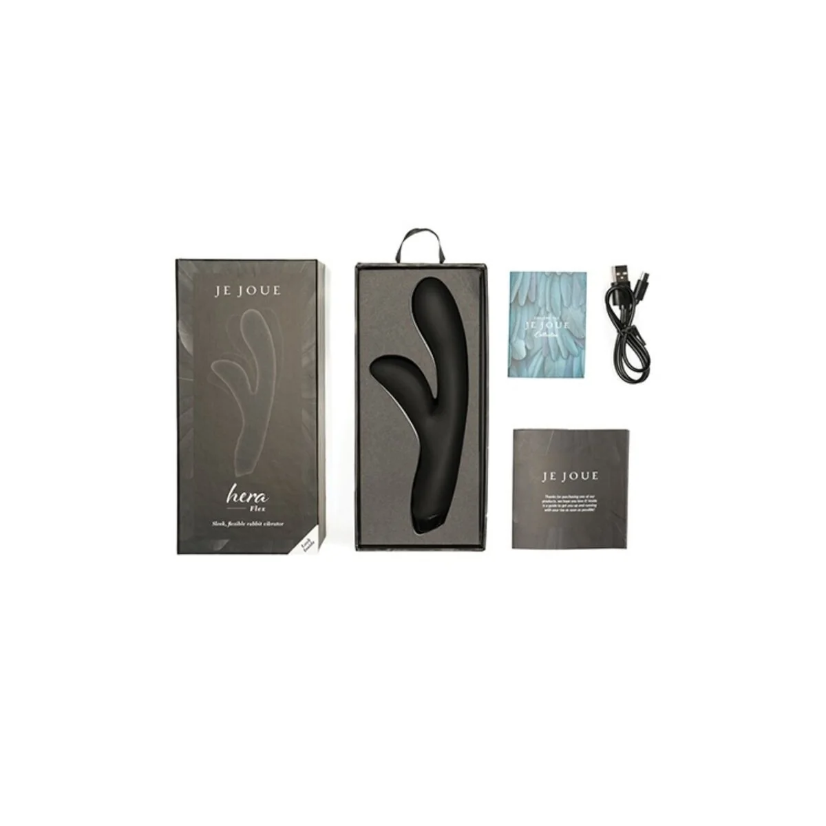 Hera Flex Kaninchenvibrator - Schwarz von Je Joue kaufen | Fesselliebe