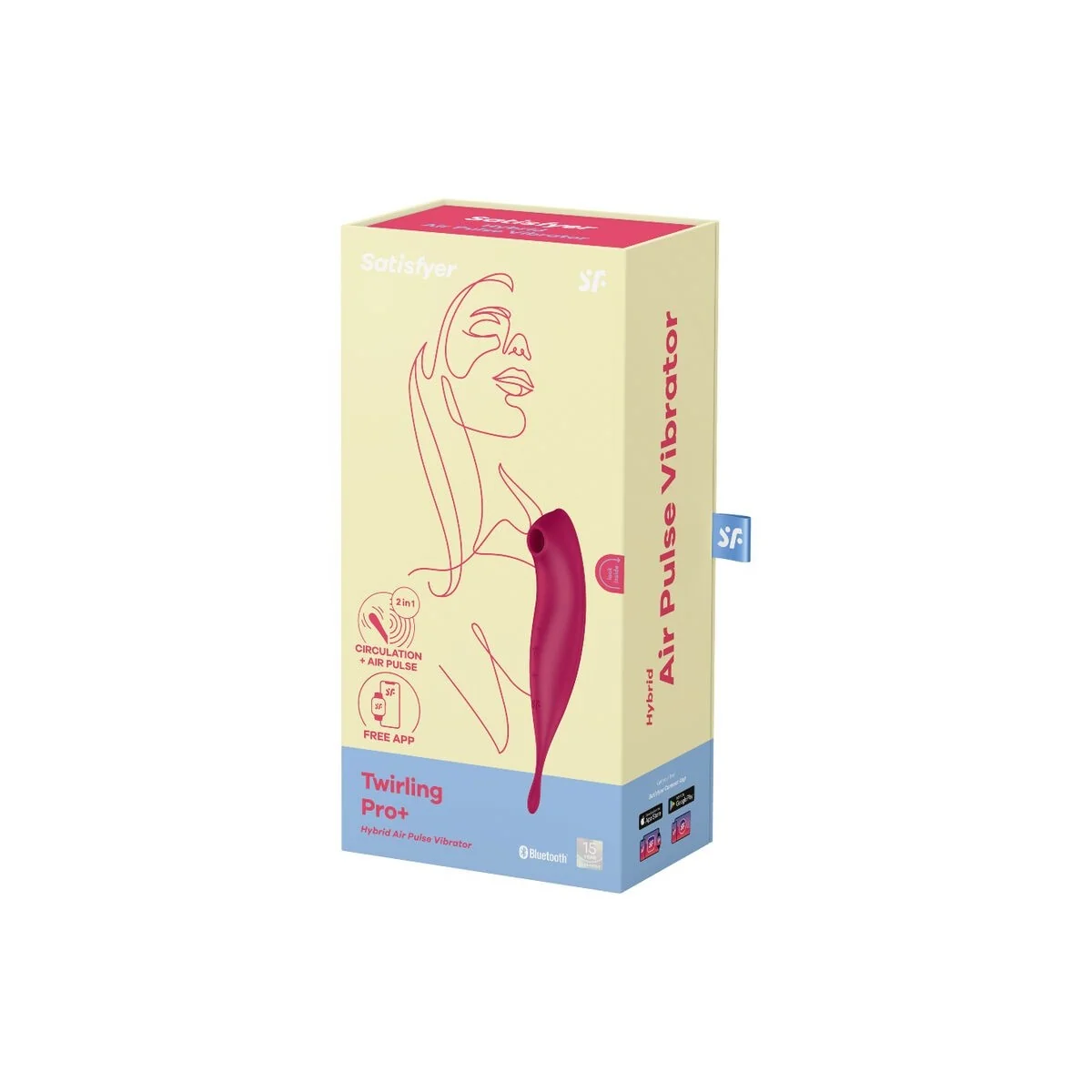 Twirling Pro+ Air Pulse Stimulator & Vibrator App Rot von Satisfyer Connect kaufen | Fesselliebe