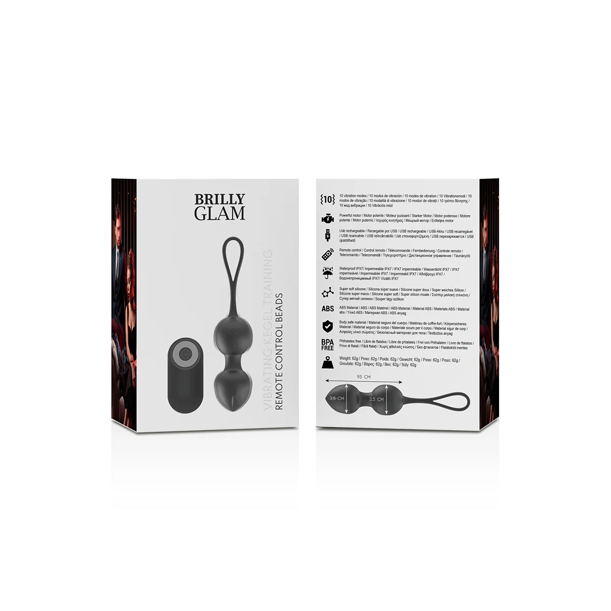 Vibrierende Kegelperlen mit Fernbedienung von Brilly Glam kaufen | Fesselliebe