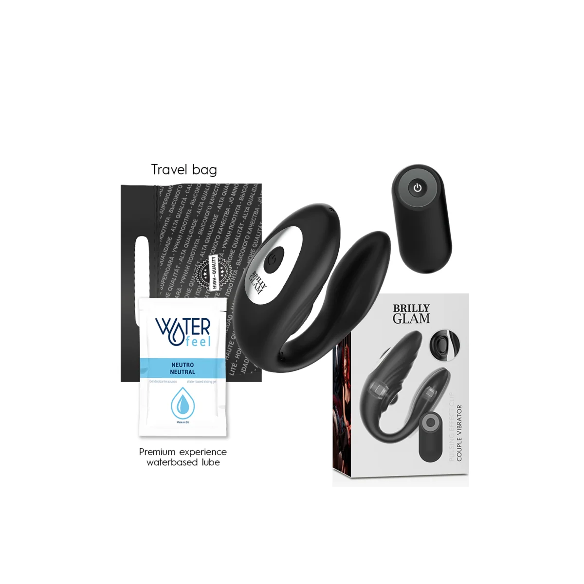 Paar mit Pulsierender und Vibrierender mit Fernbedienung von Brilly Glam kaufen | Fesselliebe