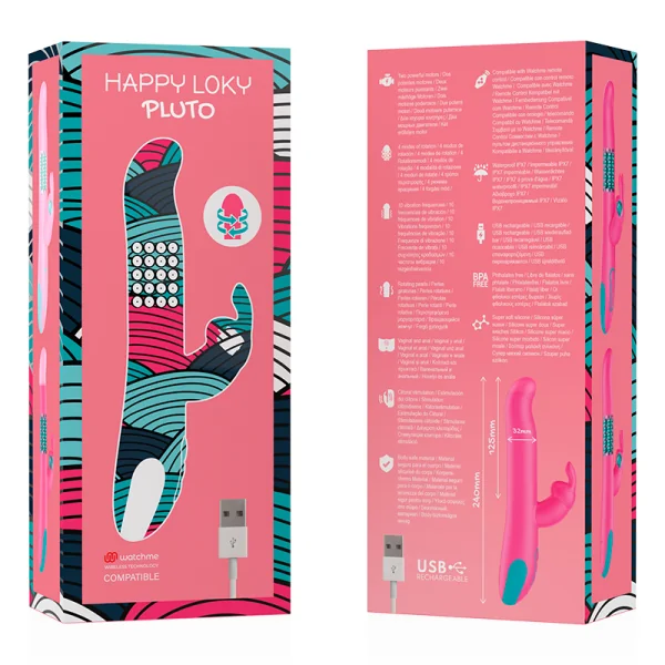Pluto Rabbit Vibrator & Rotator Watchme Wireless Technologie Kompatibel von Happy Loky kaufen | Fesselliebe