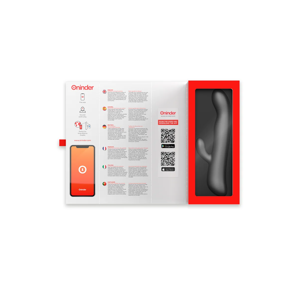 Oslo Vibration & Rotation Schwarz - mit kostenloser App von Oninder kaufen | Fesselliebe