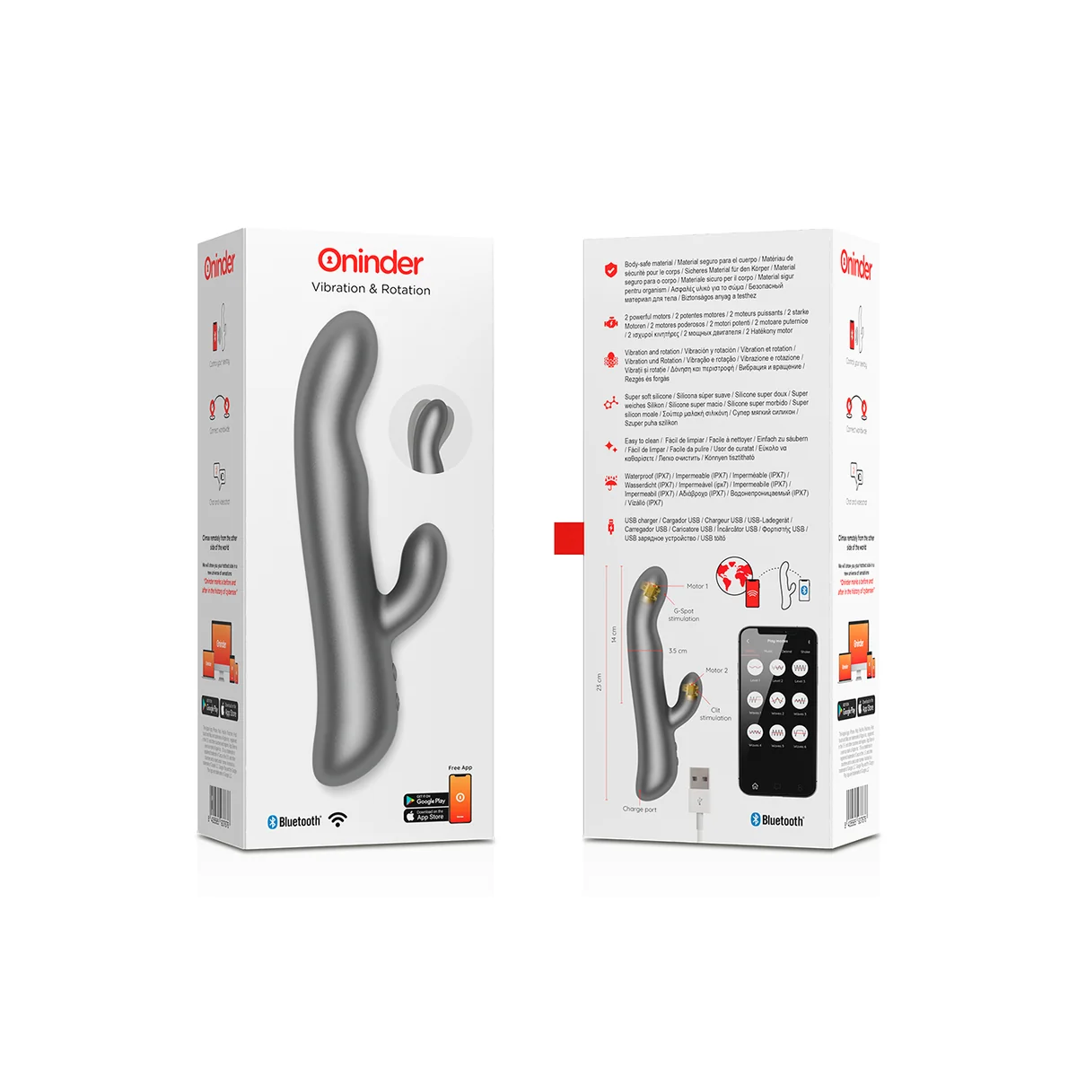 Oslo Vibration & Rotation Schwarz - mit kostenloser App von Oninder kaufen | Fesselliebe