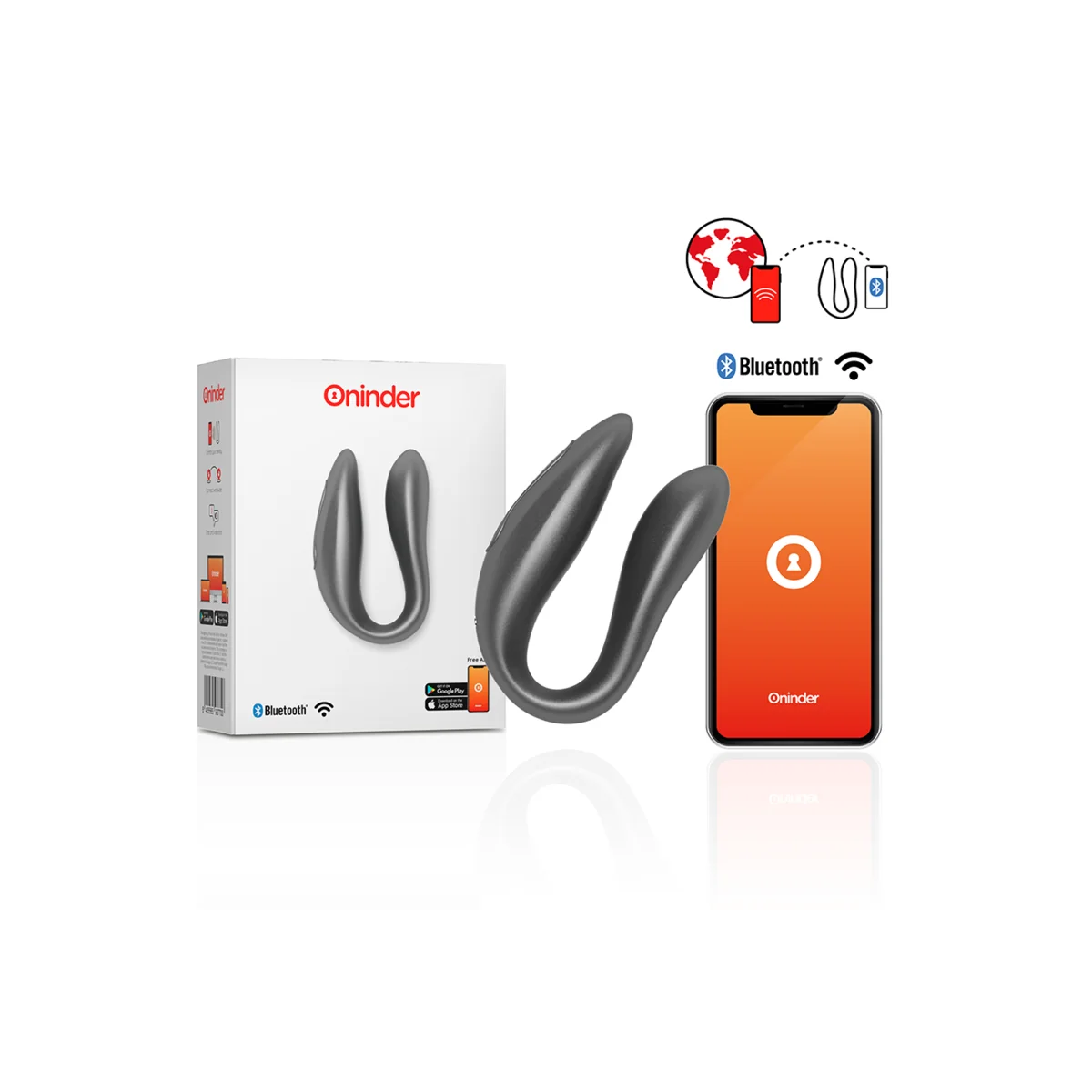 Lisboa G-Spot- und Klitoralstimulator Schwarz - mit kostenloser App von Oninder kaufen | Fesselliebe