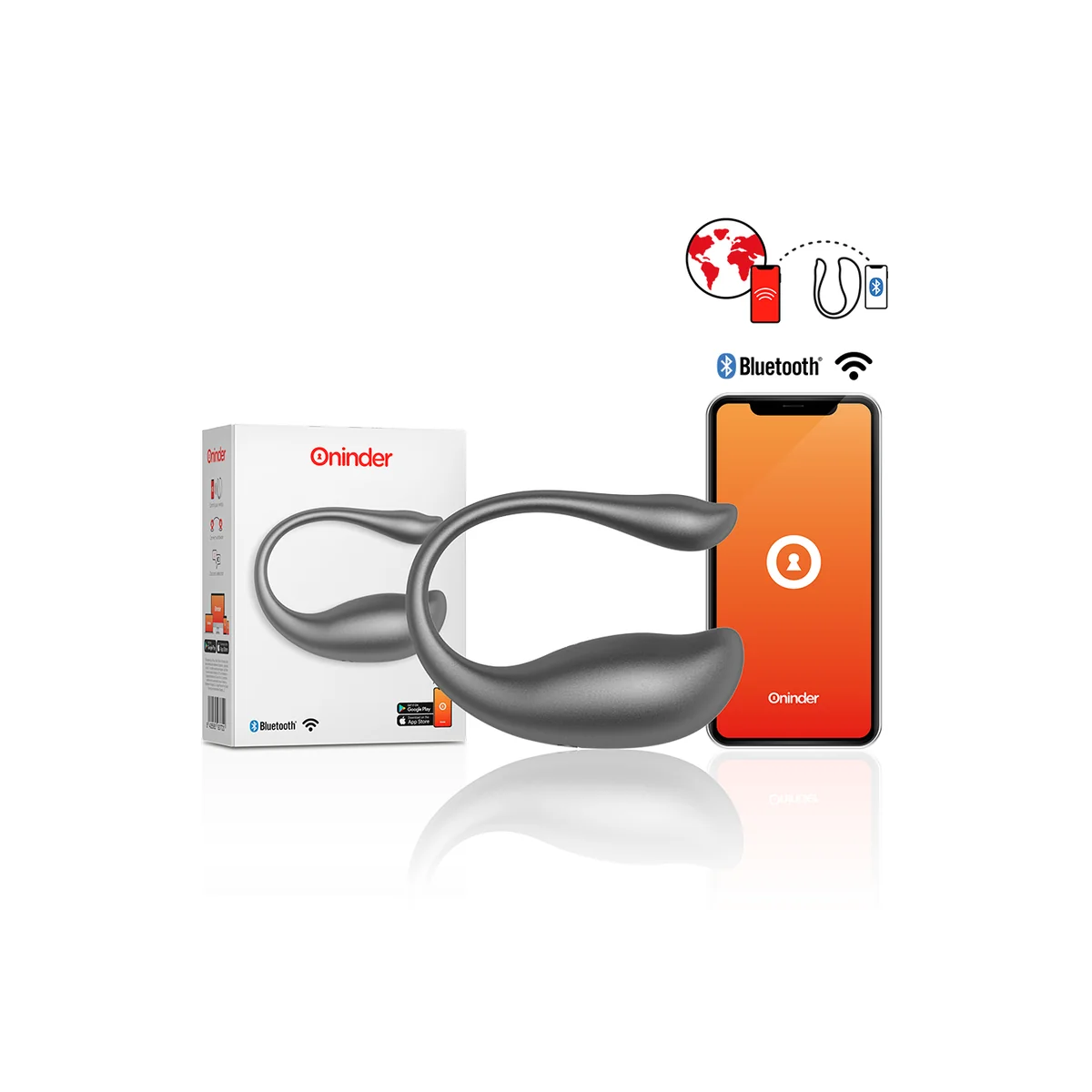 Nairobi Vibrierendes Ei Schwarz - mit kostenloser App von Oninder kaufen | Fesselliebe