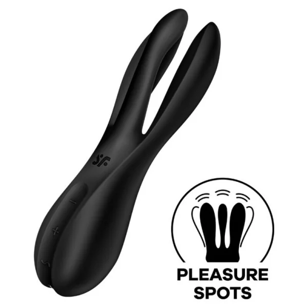 Threesome 2 Vibrator Schwarz von Satisfyer Vibrator kaufen | Fesselliebe