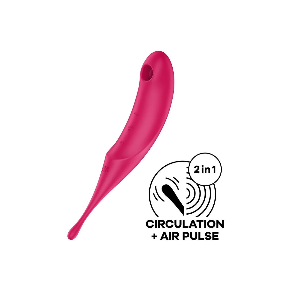 Twirling Pro Air Pulse Stimulator & Vibrator Rot von Satisfyer Air Pulse kaufen | Fesselliebe