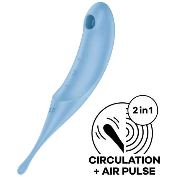 Twirling Pro Air Pulse Stimulator & Vibrator Blau von Satisfyer Air Pulse kaufen | Fesselliebe