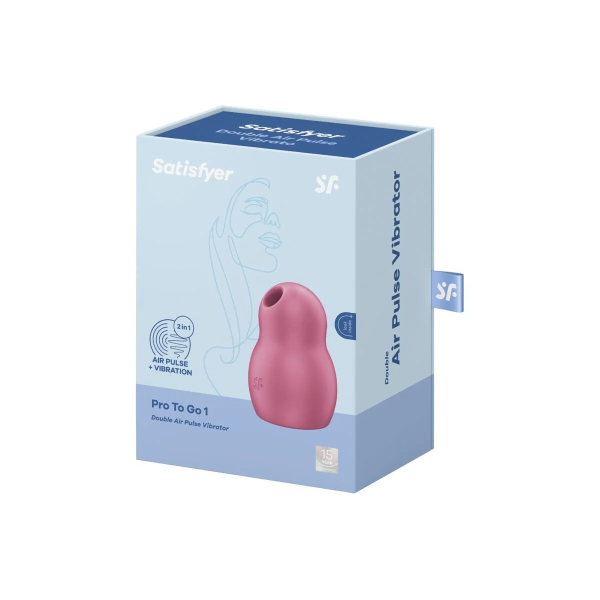 Pro To Go 1 Doppelter Luftpulsstimulator & Vibrator Rot von Satisfyer Air Pulse kaufen | Fesselliebe