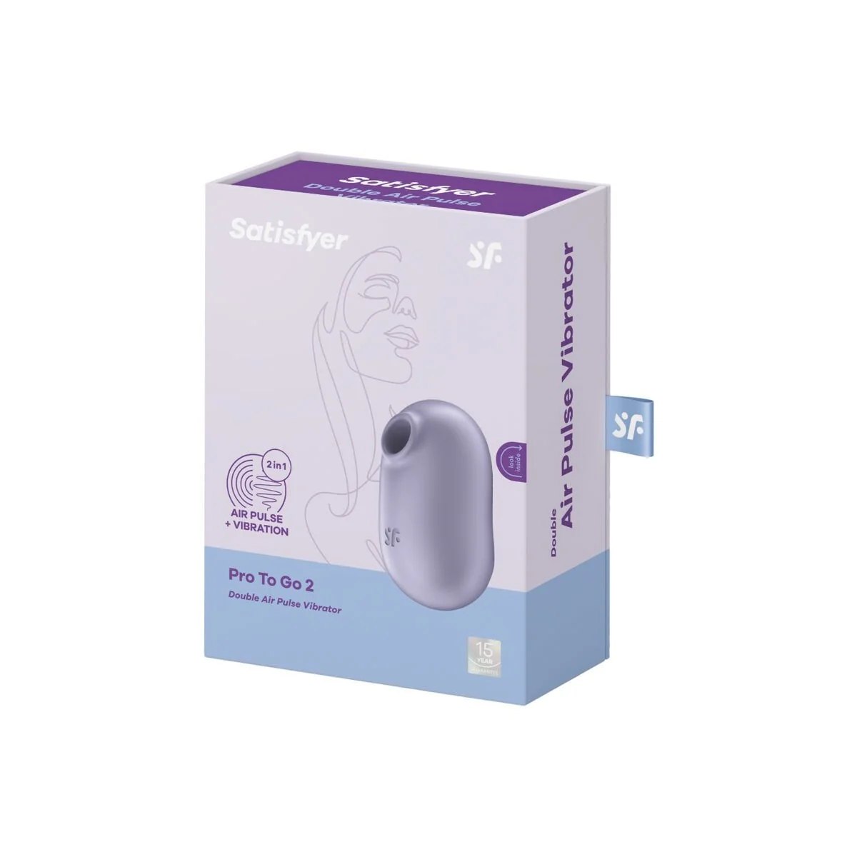 Pro To Go 2 Doppelter Luftpulsstimulator & Vibrator Violett von Satisfyer Air Pulse kaufen | Fesselliebe