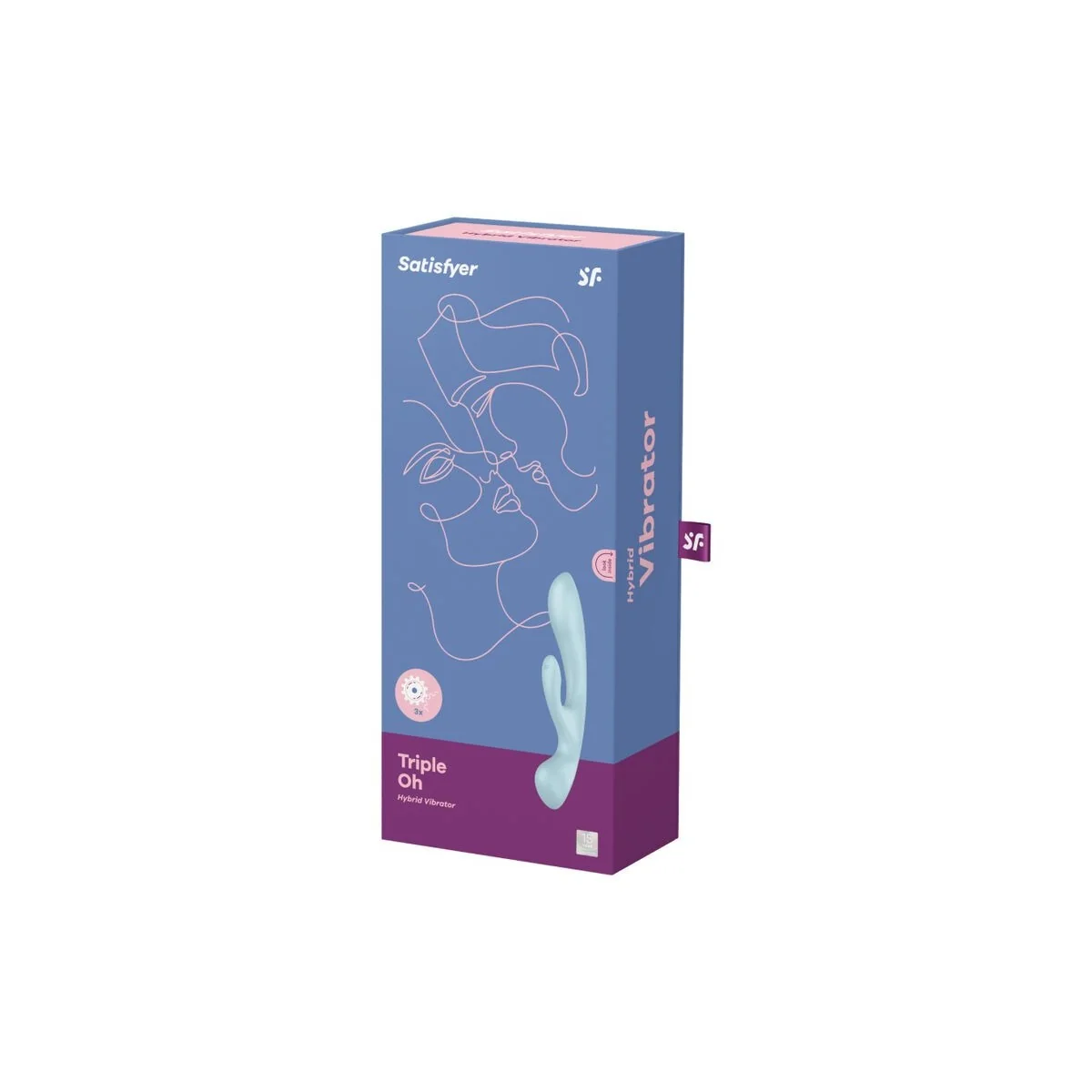 Triple Oh Hybrid Vibration Blau von Satisfyer Vibrator kaufen | Fesselliebe