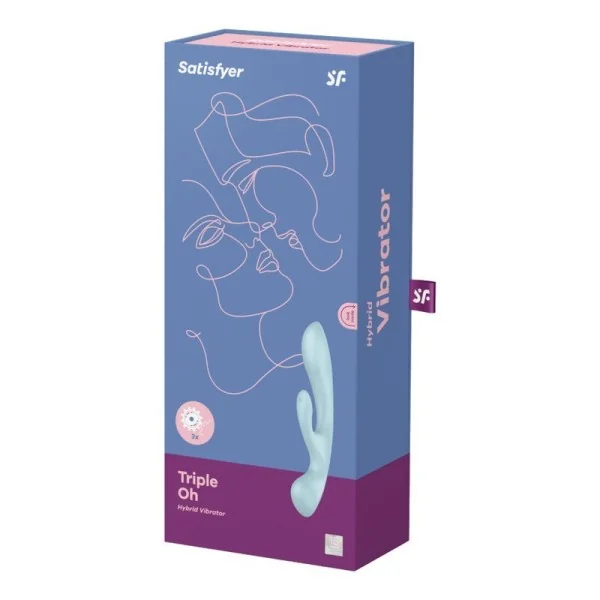 Triple Oh Hybrid Vibration Blau von Satisfyer Vibrator kaufen | Fesselliebe