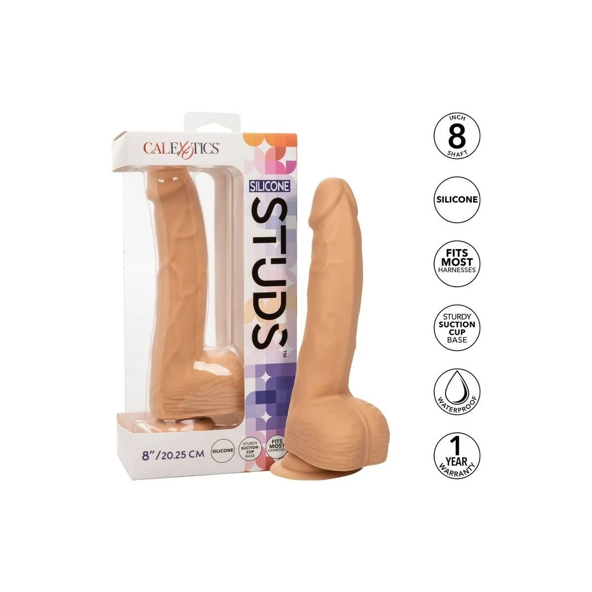 Silikon-Nieten 20.32 cm Beige von Calexotics kaufen | Fesselliebe