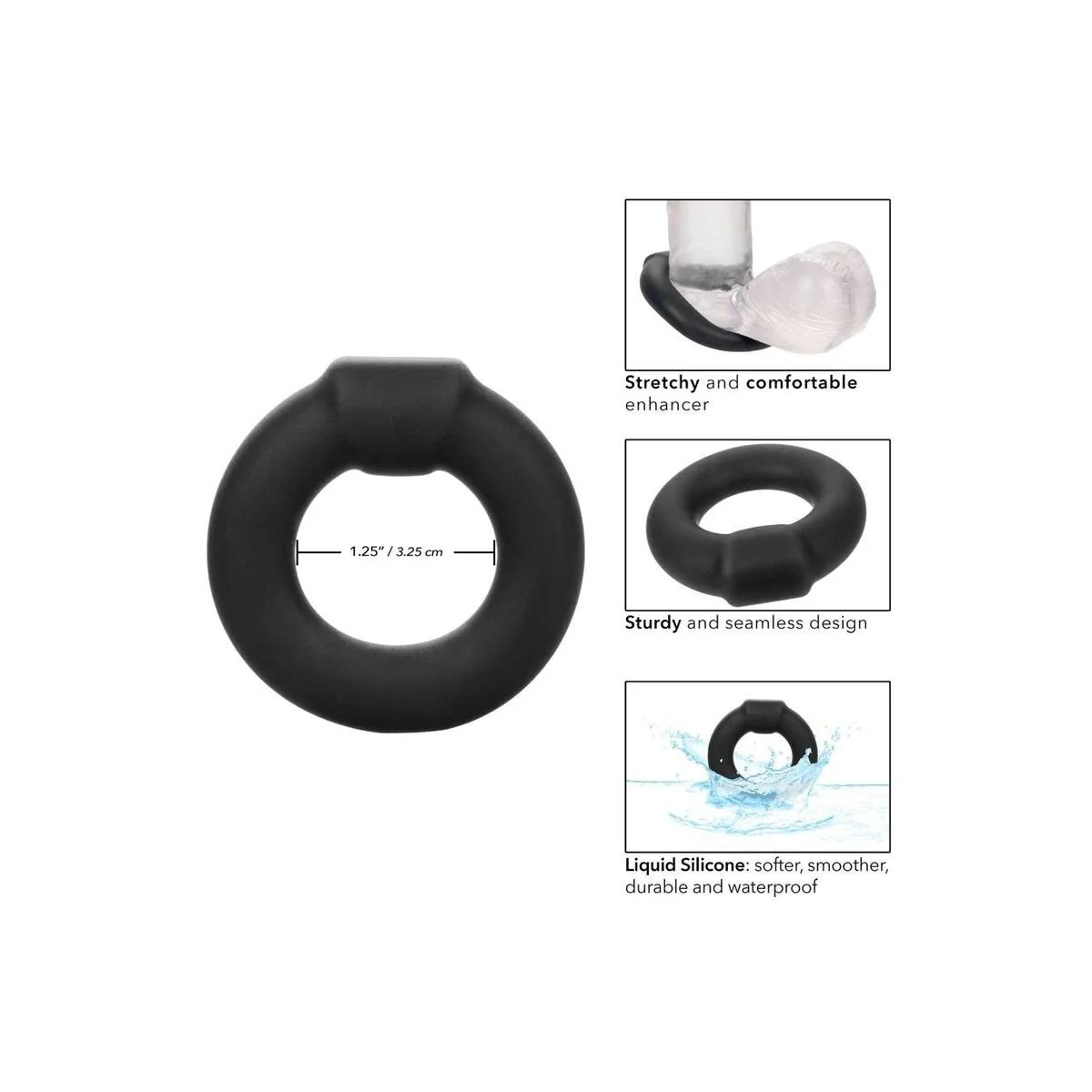 Alpha Optimum Ring Schwarz von Calexotics kaufen | Fesselliebe