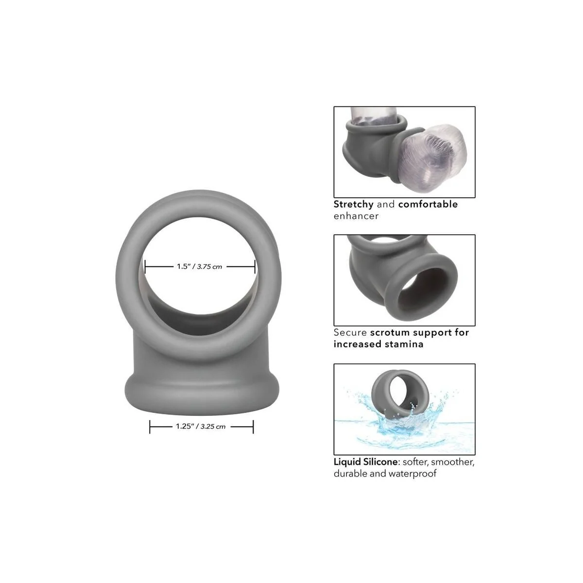 Alpha Precision Ring Grau von Calexotics kaufen | Fesselliebe