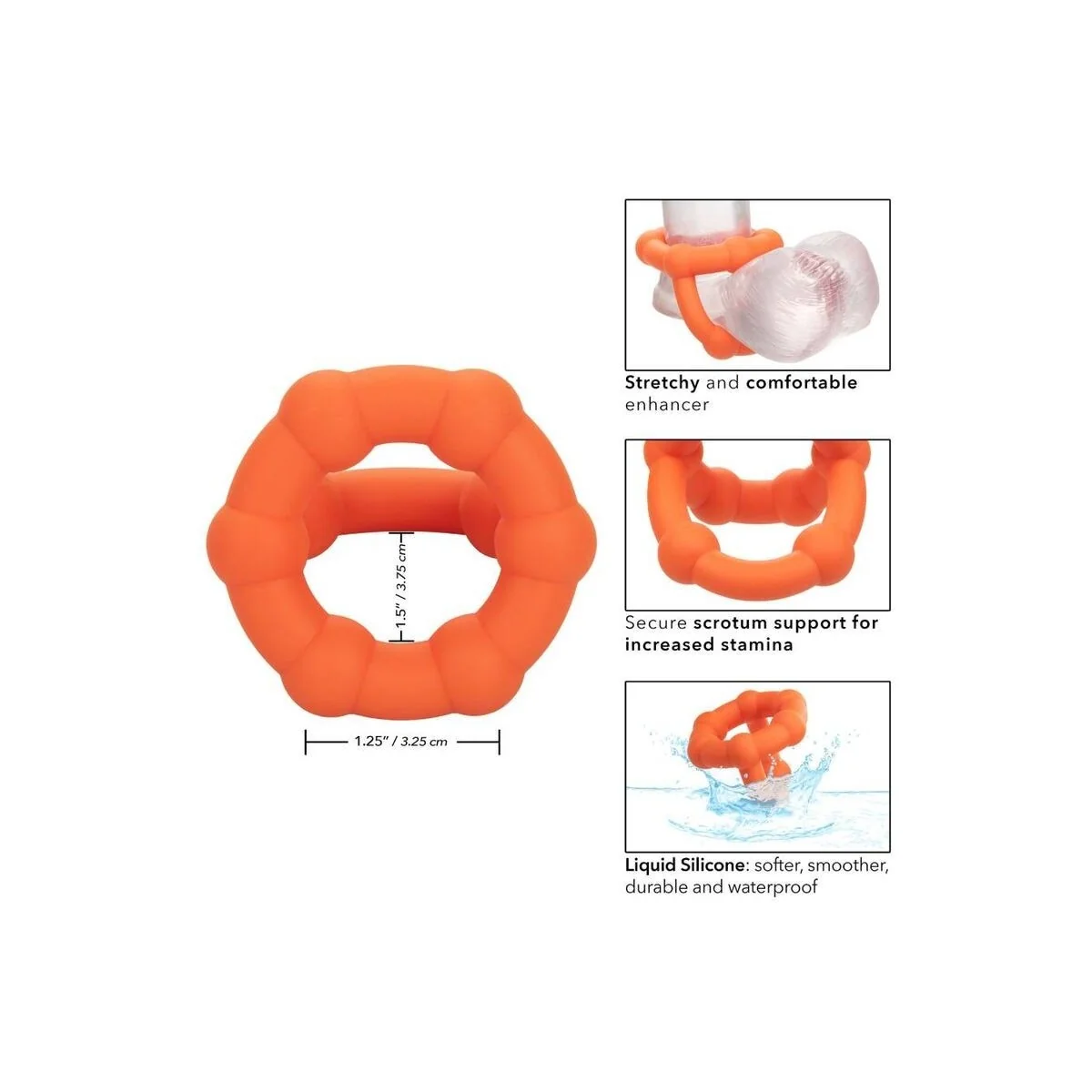 Alpha All Star Ring Orange von Calexotics kaufen | Fesselliebe