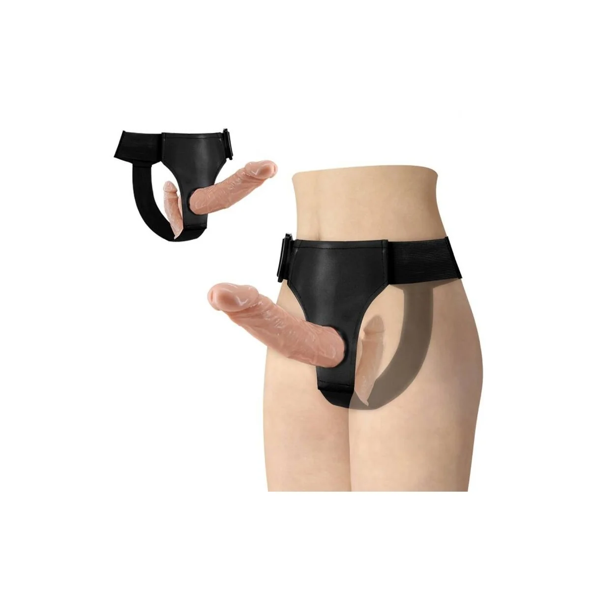 Ultra Leidenschaftlicher Doppelte Dildos mit Harness von Baile Harness Collection kaufen | Fesselliebe