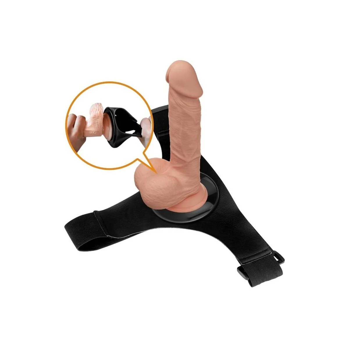 Harness-Hose Universal-Harness mit Dildo Jerry 21.8 cm Natur von Pretty Love kaufen | Fesselliebe