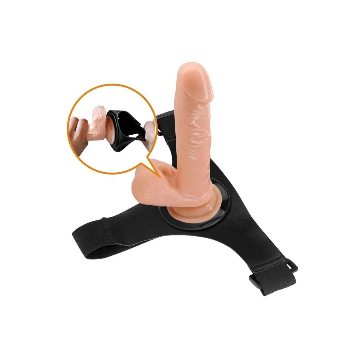 Harness-Hose Universal-Harness mit Dildo Tom 20 cm Natur von Pretty Love kaufen | Fesselliebe