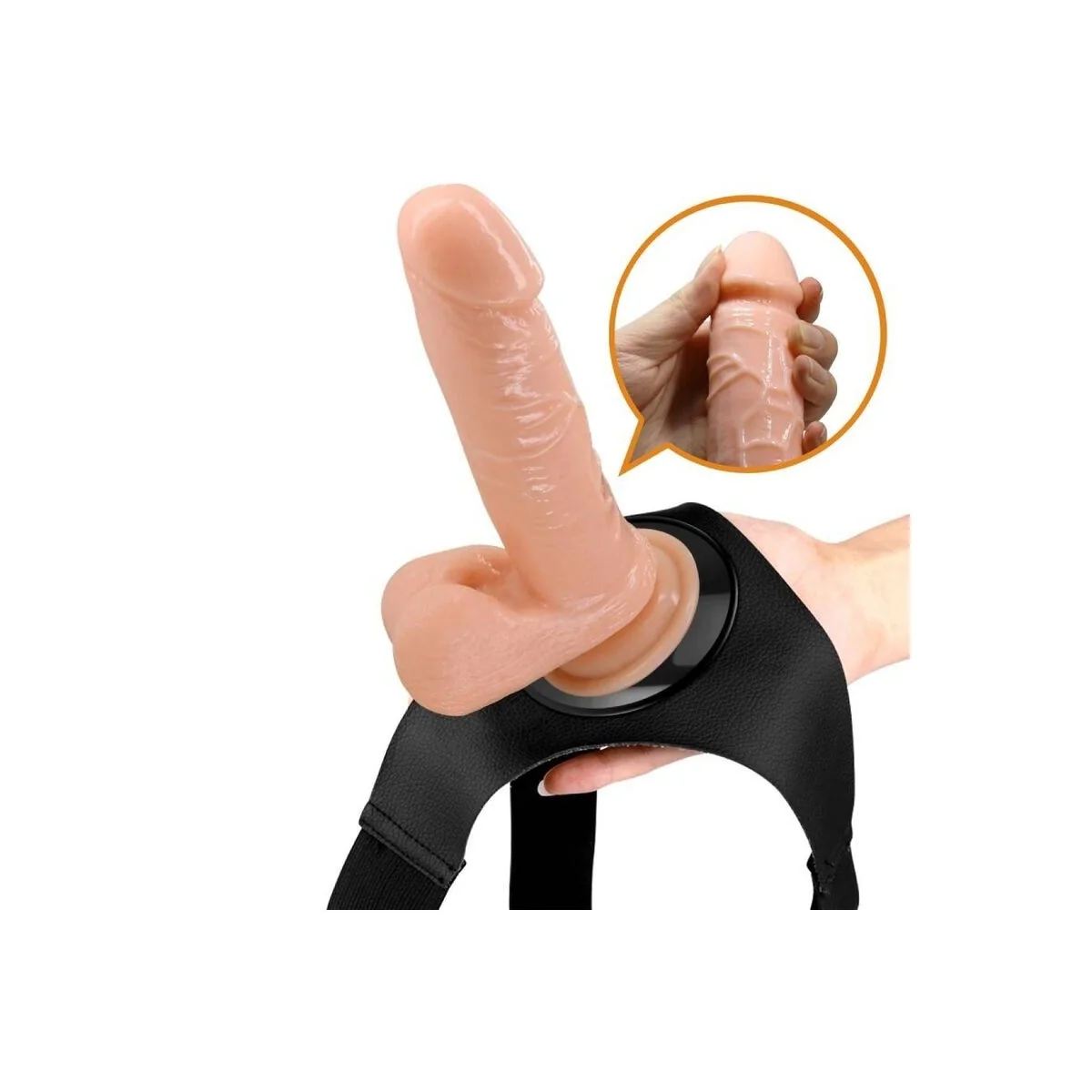 Harness-Hose Universal-Harness mit Dildo Tom 20 cm Natur von Pretty Love kaufen | Fesselliebe