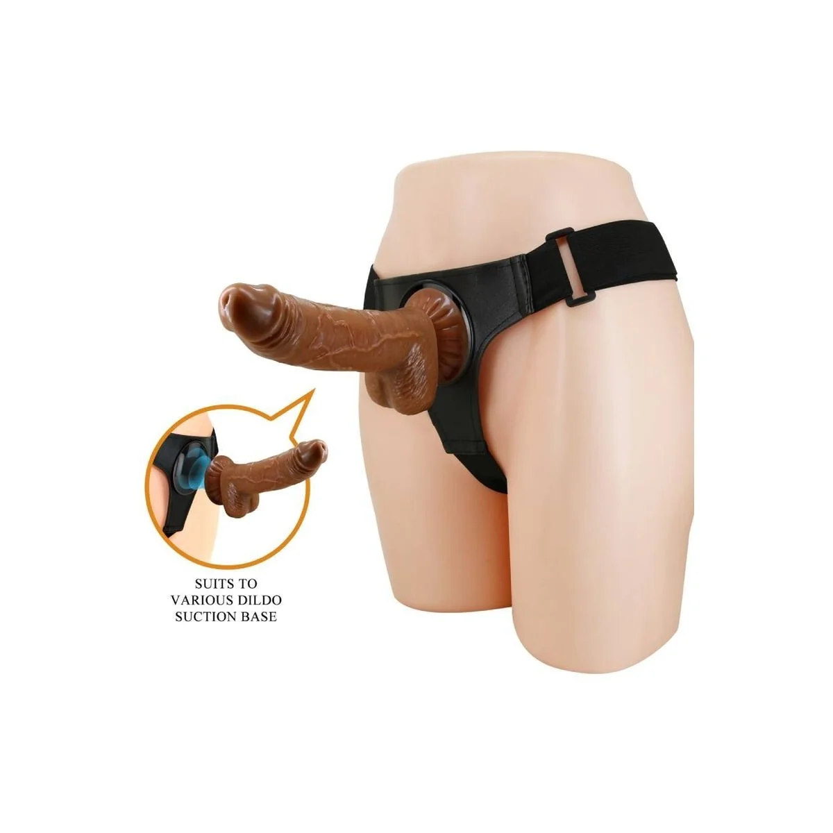 Harness-Hose Universal-Harness mit Dildo Micheal 20 cm Schwarz von Pretty Love kaufen | Fesselliebe
