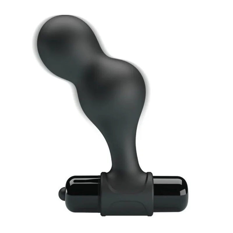 Schwarzer Silikon-Vibrator-Analstecker von Mr Play kaufen | Fesselliebe 2